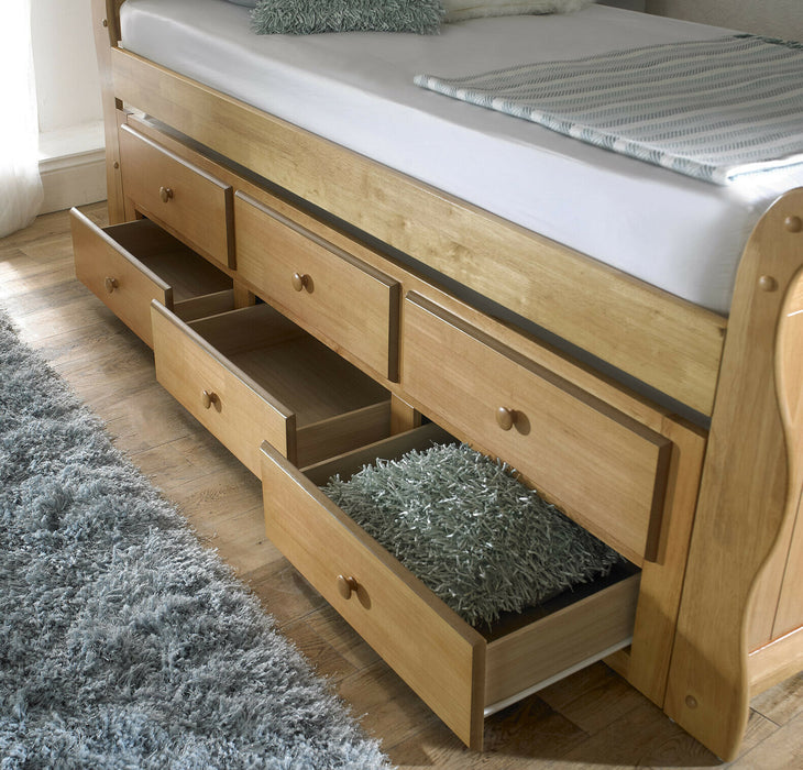 Cambridge 3FT Single Guest Bed with Trundle and Storage Drawers.
