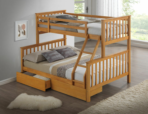 Bexley Three Sleeper Bunk Bed with Drawer Storage Option.