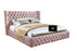 Emperor 4FT Small Double Bed with Curved Winged Headboard in Various Colours and Fabrics.