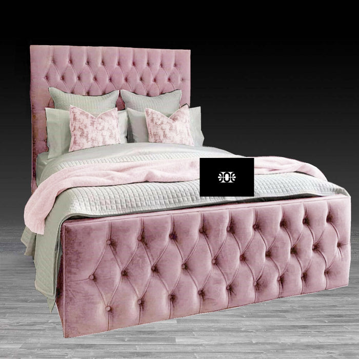 Novara 4FT Small Double Chesterfield Ottoman Storage Bed in Various Colours and Fabrics.