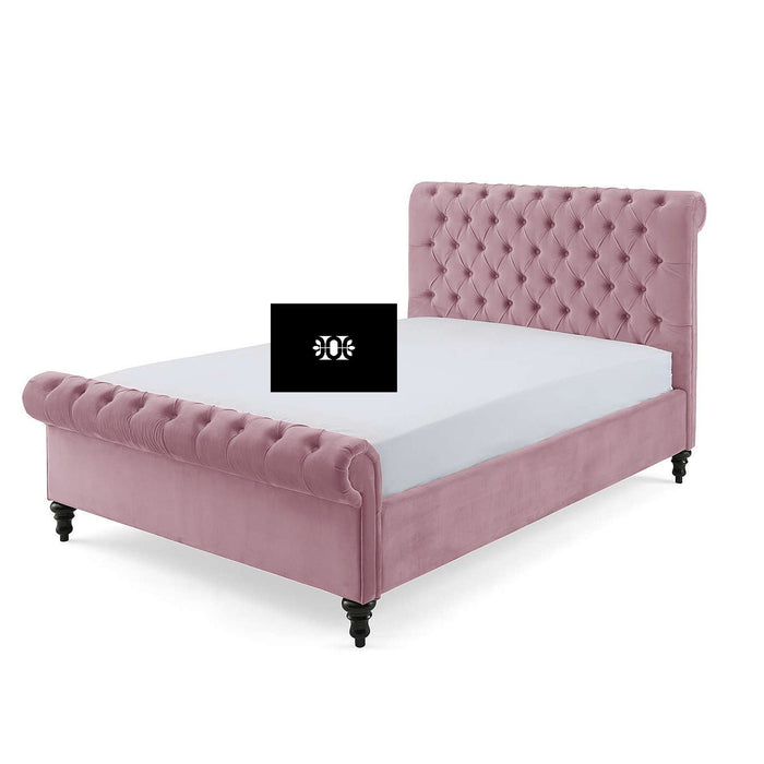 Sleigh 4FT6 Double Chesterfield Ottoman Storage Bed in Various Colours and Fabrics.