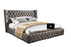 Emperor 5FT Kingsize Bed with Curved Winged Headboard in Various Colours and Fabrics.