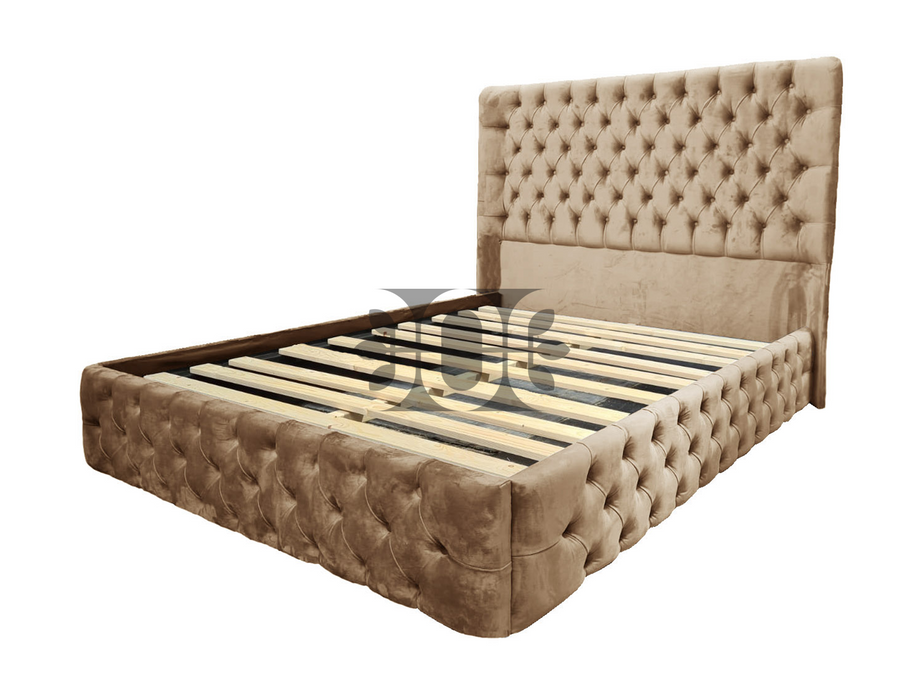 Florentina 4FT6 Double Chesterfield Bed in Various Colours and Fabrics.