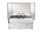 Louvre 4FT Small Double Mirror Metal Trim Bed Storage Bed in Various Colours and Fabrics