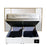 Louvre 5FT Kingsize Mirror Metal Trim Bed Storage Bed in Various Colours and Fabrics