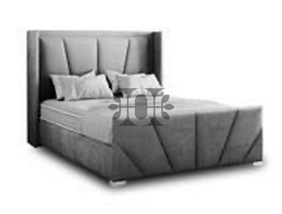 Marquis 5FT Kingsize Winged Bed in Various Colours and Fabrics.
