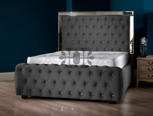 Metropolis 5FT Kingsize Chesterfield Buttoned Bed in Various Colours and Fabrics.