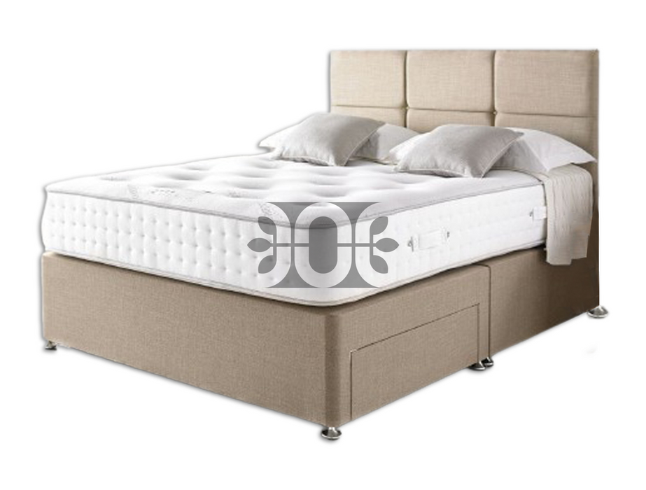 Mode 6FT Super King Cubed Buttoned Divan Drawer Bed in Various Colours and Fabrics.