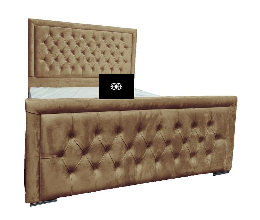 Rovigo 5FT Kingsize Chesterfield Bed in Various Colours and Fabrics.