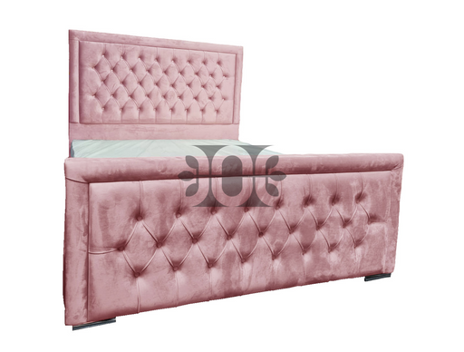 Rovigo 4FT Small Double Chesterfield Bed in Various Colours and Fabrics.