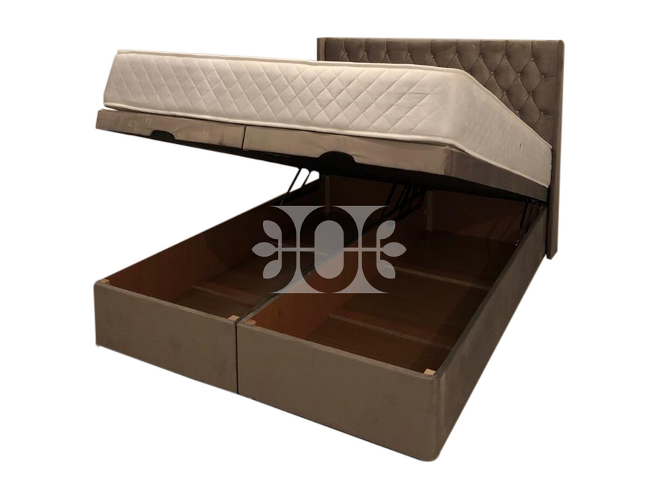 Sapphire 4FT Small Double Winged Ottoman Storage Bed in Various Colours and Fabrics.