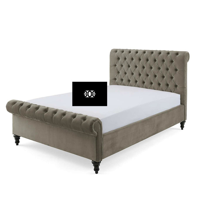 Sleigh 6FT Super King Chesterfield Ottoman Storage Bed in Various Colours and Fabrics.