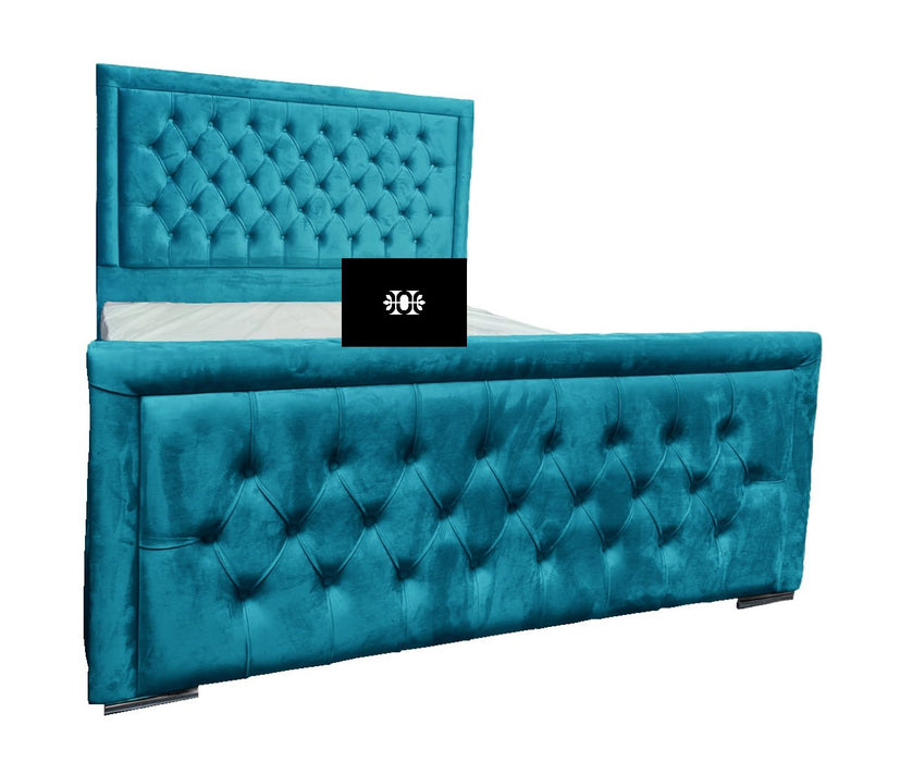 Rovigo 6FT Super King Chesterfield Ottoman Storage Bed in Various Colours and Fabrics.