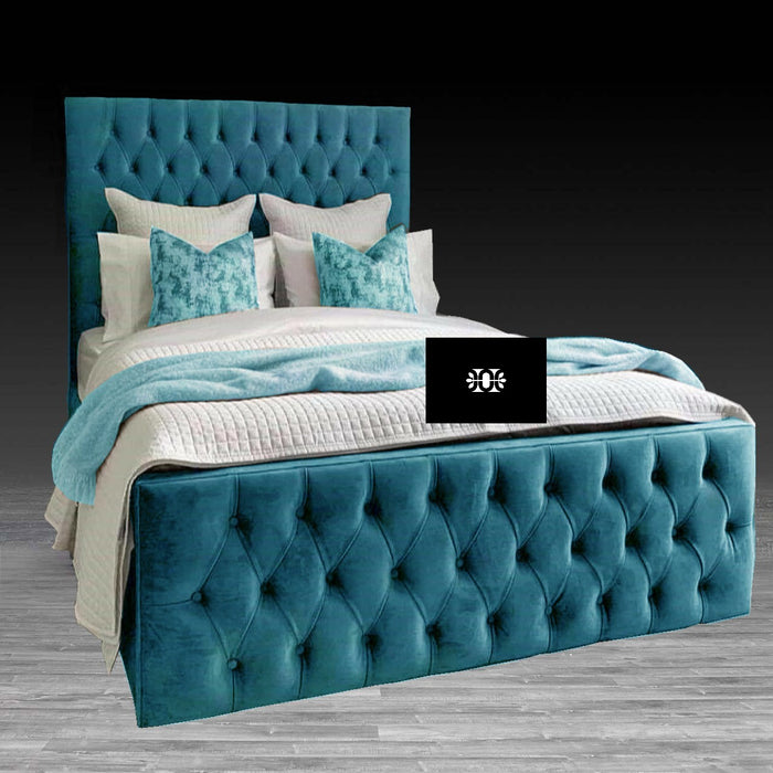 Novara 3FT Single Chesterfield Ottoman Storage Bed in Various Colours and Fabrics.
