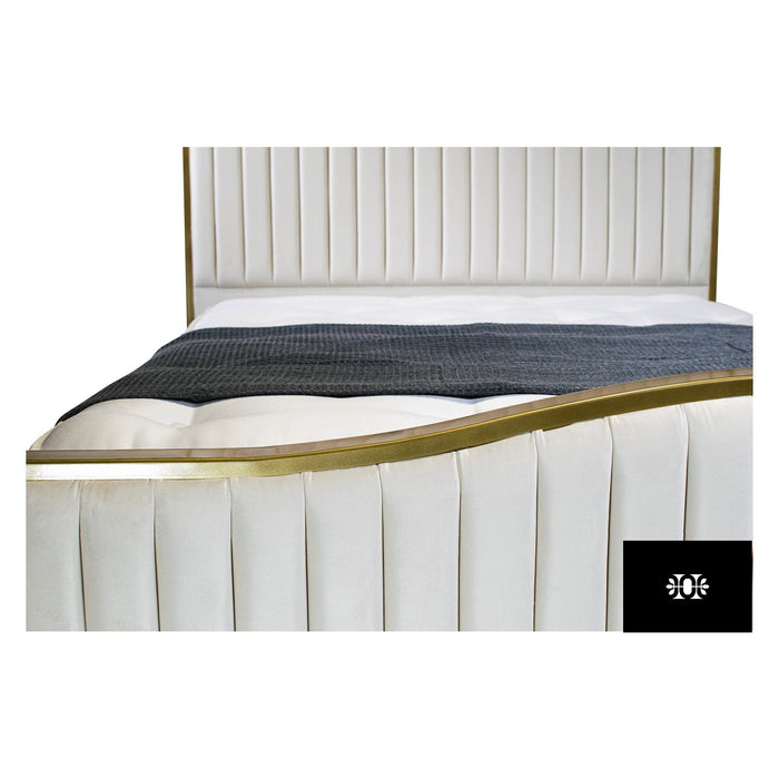 Theodore 3FT Single Metal Trim Bed in Various Colours and Fabrics