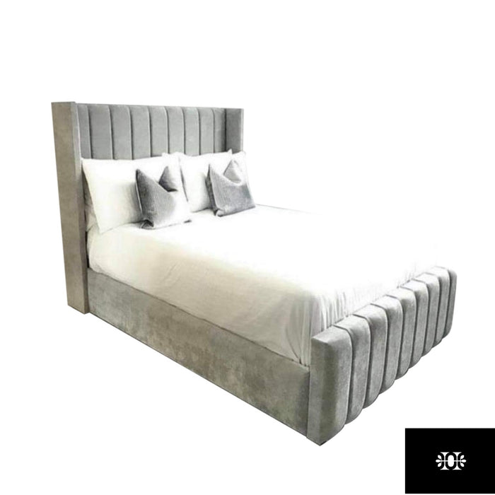 Geneva 4FT6 Double Fluted Padded Ottoman Bed in Various Colours and Fabrics.