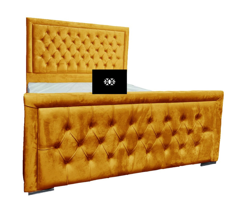 Rovigo 3FT Single Chesterfield Bed in Various Colours and Fabrics.