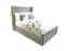 Geneva 4FT6 Double Fluted Padded Bed in Various Colours and Fabrics.